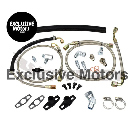 Turbo Oil Water Line Kit Ford Falcon Xr6 Ba Bf Garrett Gt35/40r Gt3582r