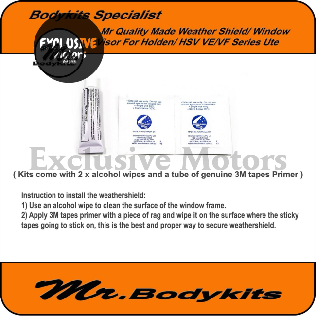 Weathershields/ Monsoons for Holden Commodore VE VF Ute SS/SSV/SV6/Storm/Omega