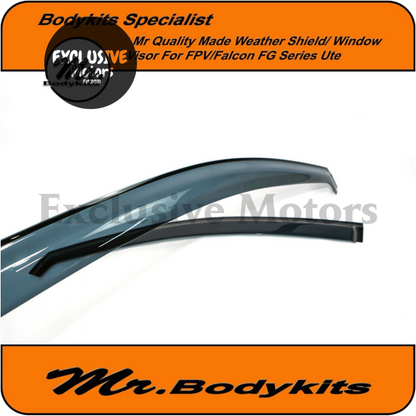 Weathershields / Monsoons Tinted Black Window Visor for Ford Falcon FG/FGX Ute