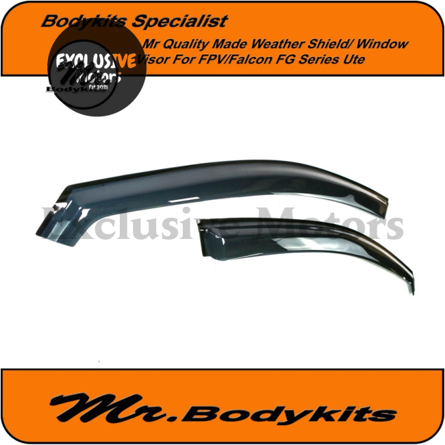 Weathershields / Monsoons Tinted Black Window Visor for Ford Falcon FG/FGX Ute