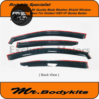 Weathershields Window Monsoons Visors for Holden Commodore VE VF SS/SSV/SV6/HSV