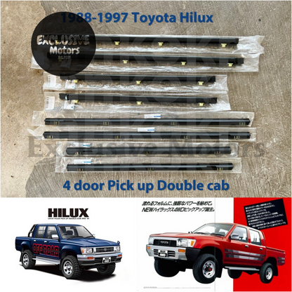 Outer Door Belt Weatherstrip Seal for 1988-1997 Toyota Hilux 4D Double Cab LN106