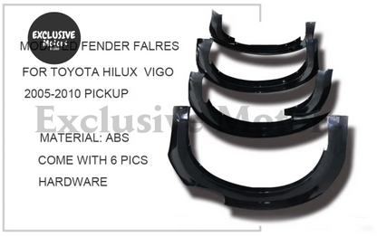 Wheel Arch Mudguards Fender Flares For Toyota Hilux Vigo 2005 2006 2007 2008 2009 2010 Double Cabin