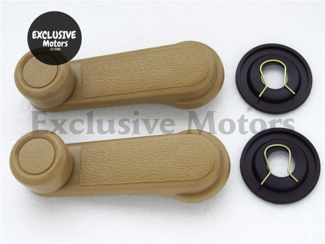 Window Winder Handles x 2  Crank (Cream) for Nissan